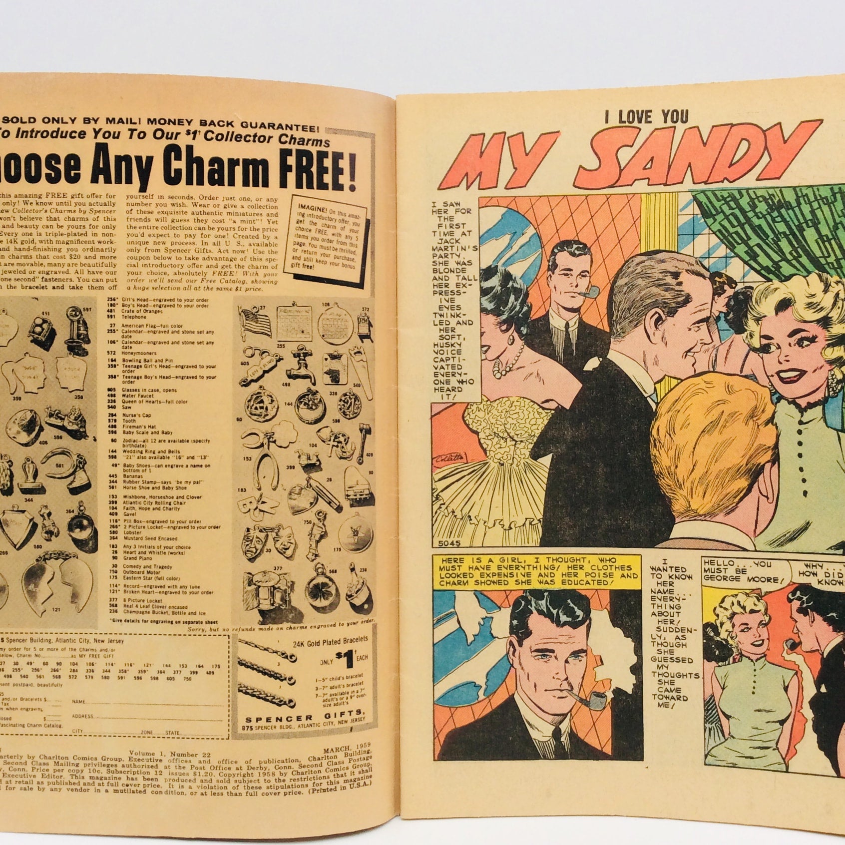 I Love You,” #22 (March 1959) — Charlton Comics | Pen and Pink